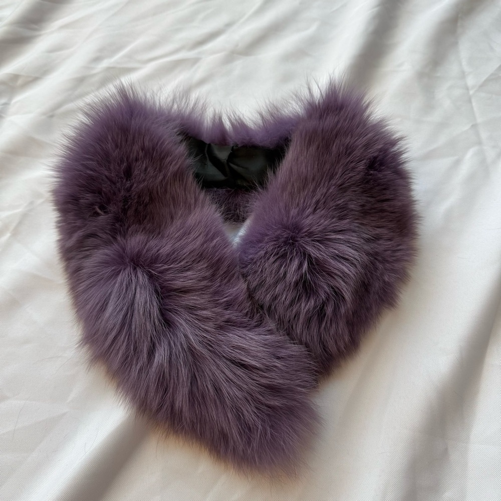 Plush Purple Faux Fur Collar